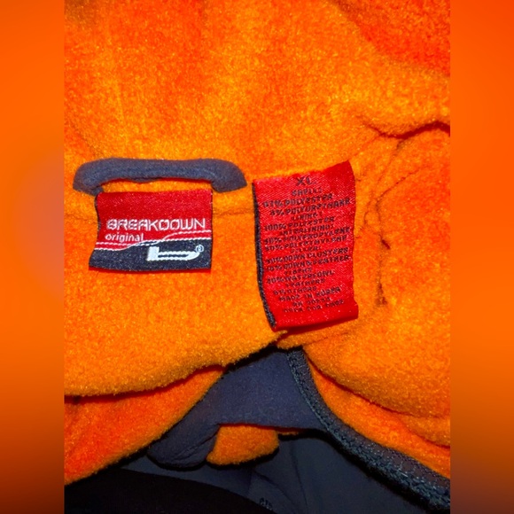 Women’s Breakdown Original Gray & Orange Fleece Thick Warm Zipper Vest. Size XL - Picture 5 of 5